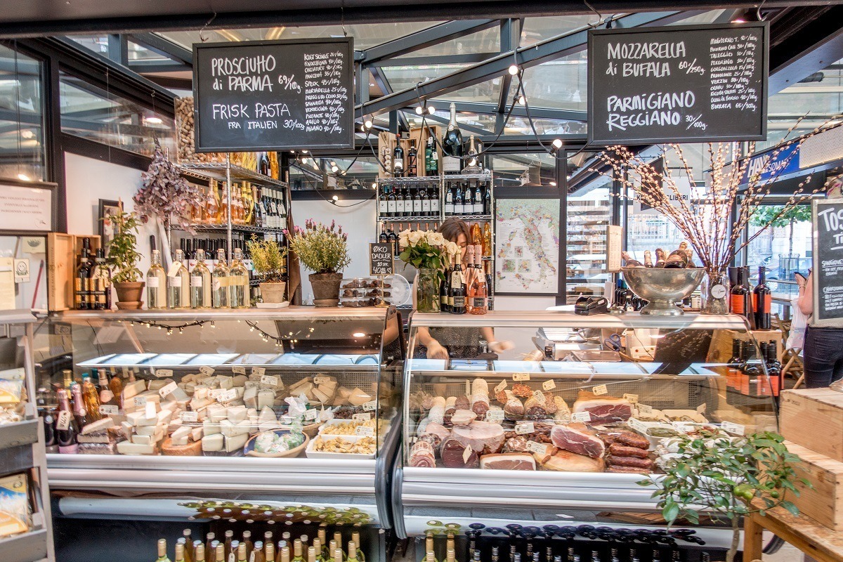 Food stall at one of the Copenhagen food markets