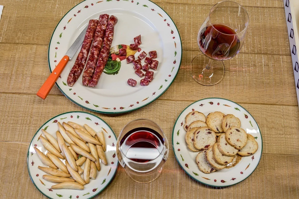 Charcuterie and wine