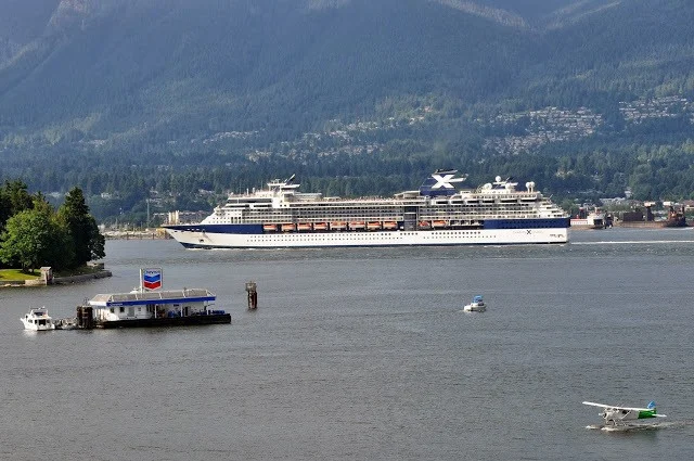 Cruise ship leaving Vancouver